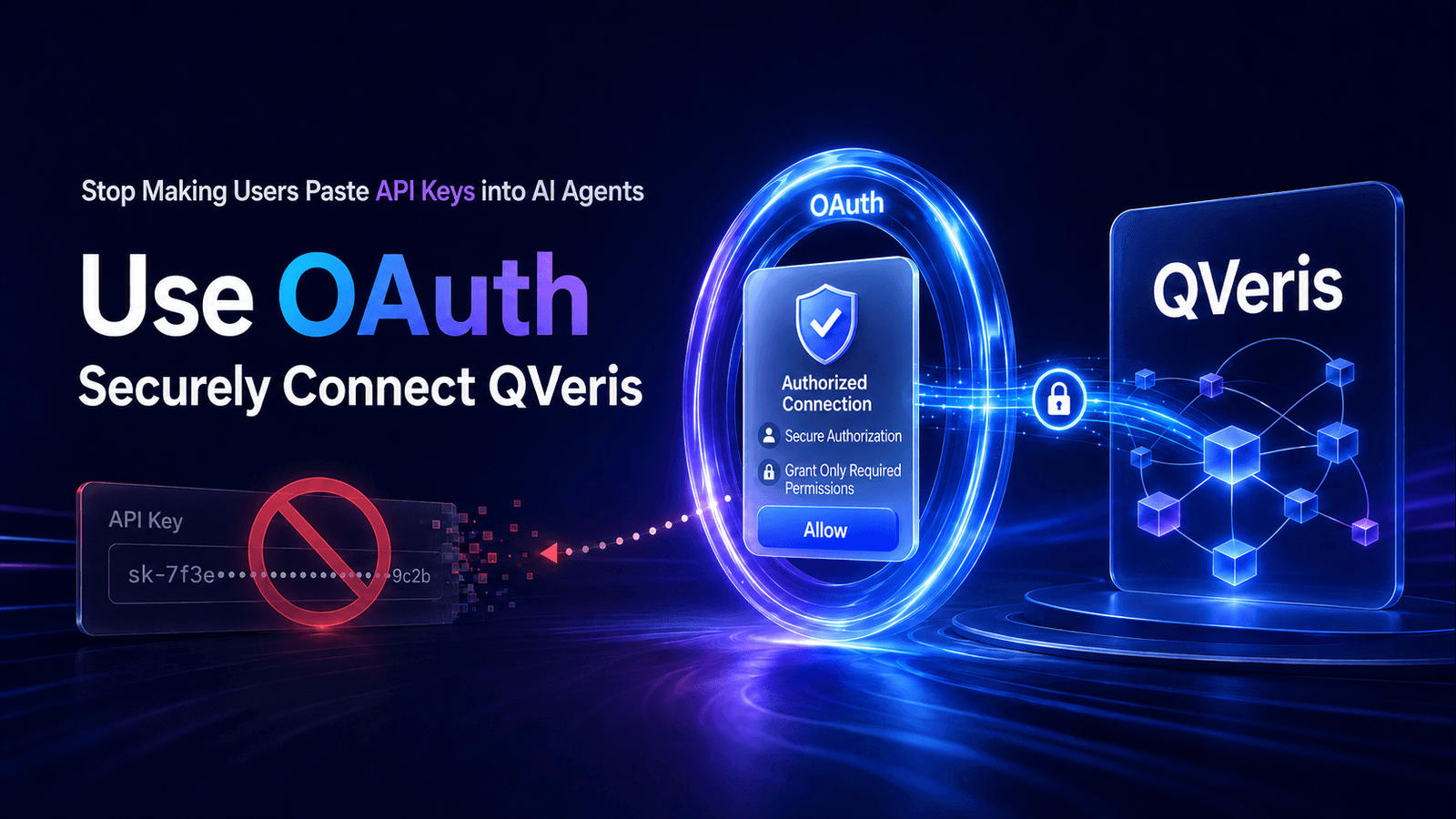 Stop Asking Users to Paste API Keys into AI Agents: Connect to QVeris Securely with OAuth